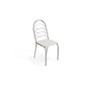 Conjunto 2 Cadeiras Kappesberg Holanda Cromada/Branco