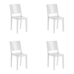 Conjunto 4 Cadeiras UZ Hydra Plus Branco