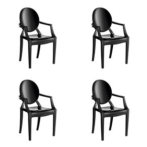 Conjunto 4 Cadeiras UZ Wind Plus Preto