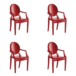 Conjunto 4 Cadeiras UZ Wind Plus Vermelho