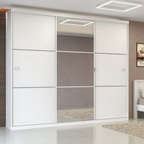 Guarda-Roupa Casal Kappesberg 3 Portas 3 Gavetas Branco S743