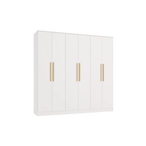 Guarda-Roupa 6 Portas 4 Gavetas Kappesberg Adapt Branco