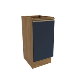 Balcão Celeste Kappesberg 100% MDF 1 Porta Nogueira/Azul 40cm