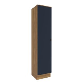 Paneleiro Celeste Kappesberg 100% MDF 1 Porta Nogueira/Azul 50cm