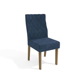 Conjunto 2 cadeiras de Jantar Kappesberg Suede Azul Marinho