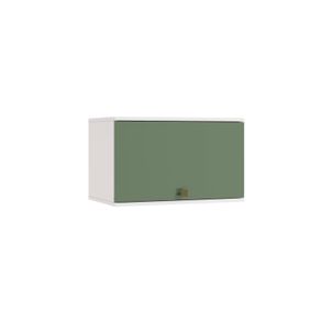 Armário Aéreo Celeste Kappesberg 100% MDF 1 Porta Basculante Branco/Verde 60cm